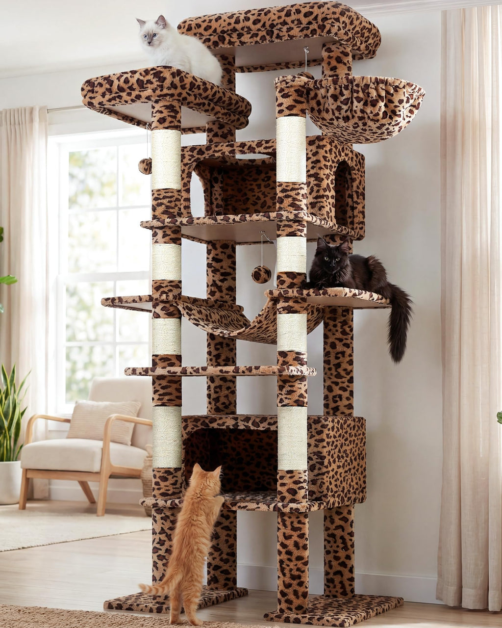 Globlazer Giant Tall Heavy Duty Cat Tower for Indoor Large Cats, F83B
