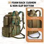 Goture Fishing Backpack with Cooler, 4 3600 Tackle Boxes,2 Rod Holders