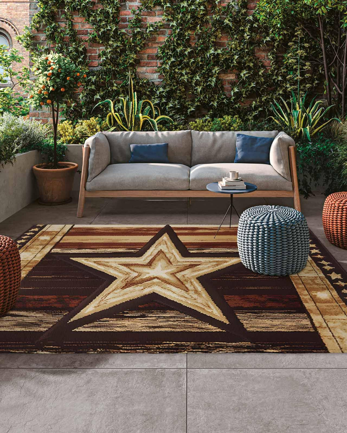 Independence Day Country Star Outdoor Rug 5x8ft, Waterproof Indoor Outdoor Rug for Patio, 4th of July Camping Carpet Mat Outside Area Rug for RV Picnic Beach Balcony Deck Backyard