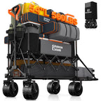 Originsure 400L Foldable Double Decker Wagon, 54" L Tailgate, 560lbs, Black