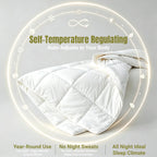 100% Australian Wool Comforter Queen-All Season Breathable Duvet Insert