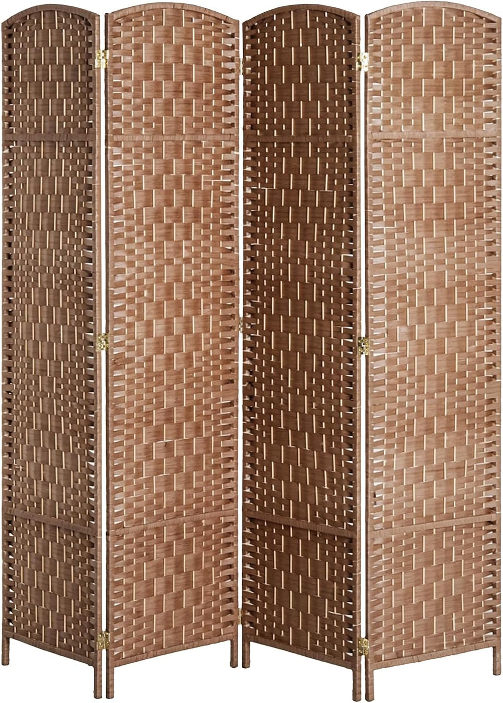 HOMCOM Room Divider 4-Panel, 6FT-Tall Folding Privacy Screen, Natural