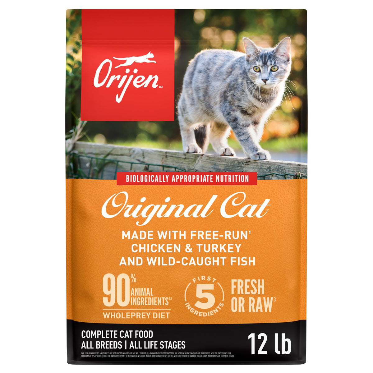 ORIJEN Grain Free WHOLEPREY Dry Cat Food Original Recipe 12lb Bag