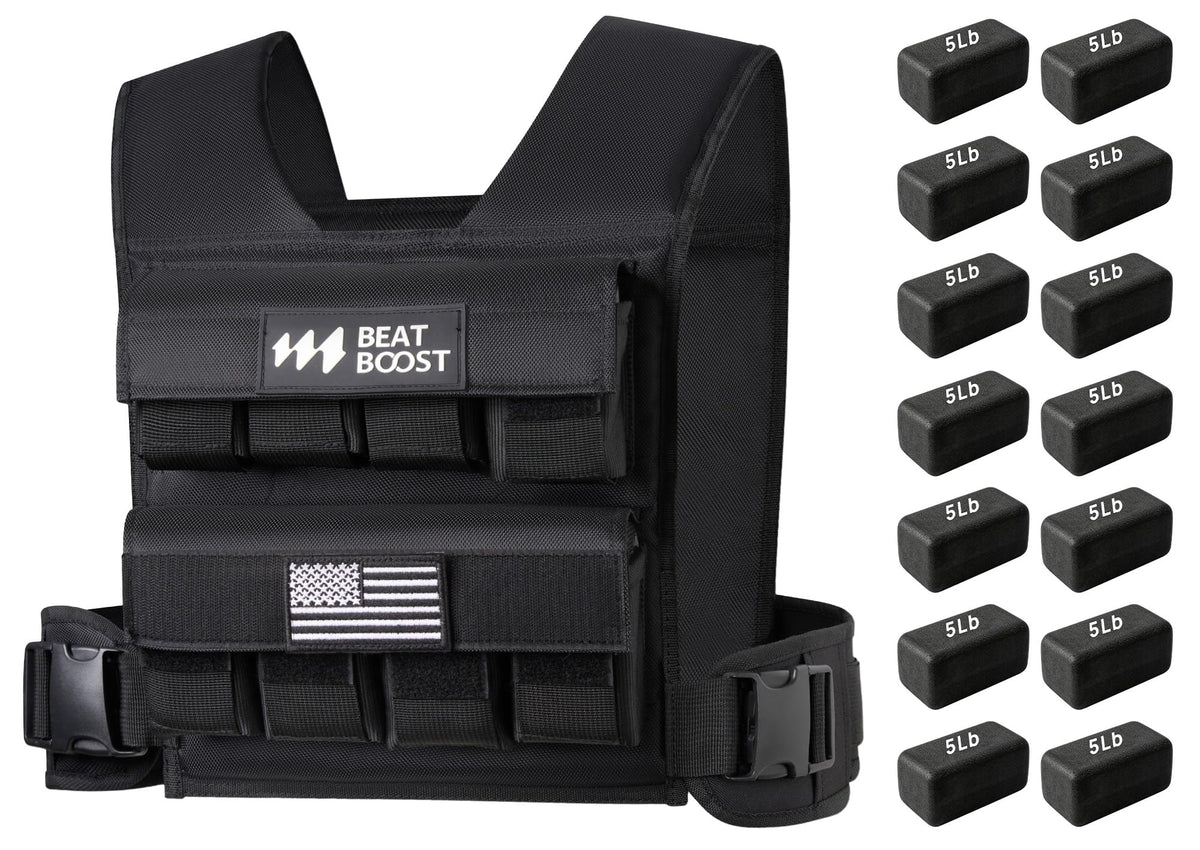 Weighted Vest Adjustable for Men, 20LB/30LB/40LB/50LB/60LB/70LB/80LB Vest