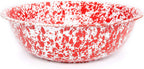 Enamelware Benson Basin, 32 quart, Red/White Splatter (Single)
