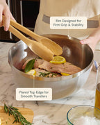 Caraway 6-Piece Stainless Steel Mixing Bowl Set with Glass Lids