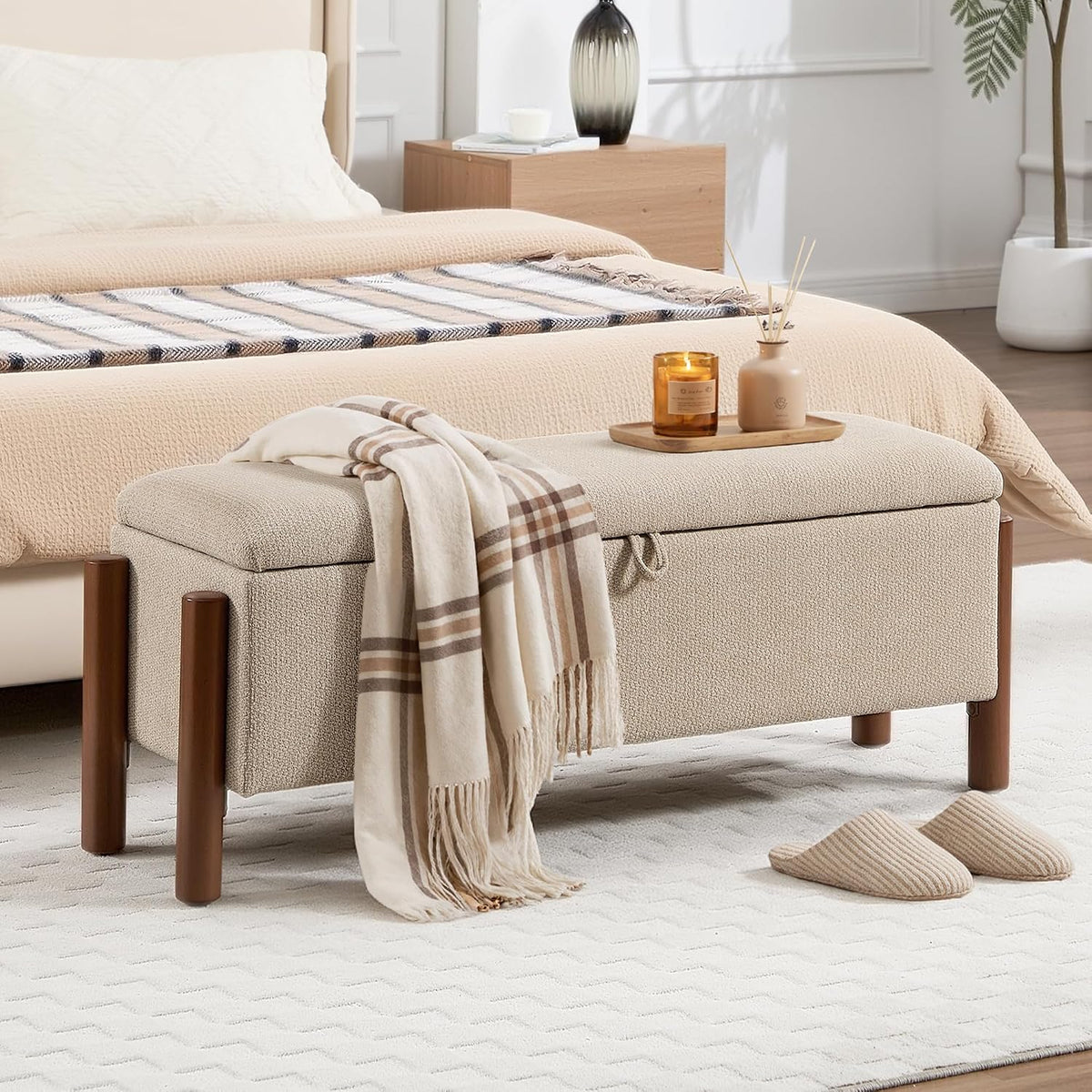 55'' Modern Storage Ottoman Benches