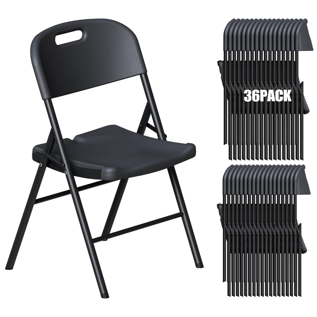 10 Pack White Folding Chairs for School Events Wedding Party Picnic