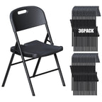 10 Pack White Folding Chairs for School Events Wedding Party Picnic