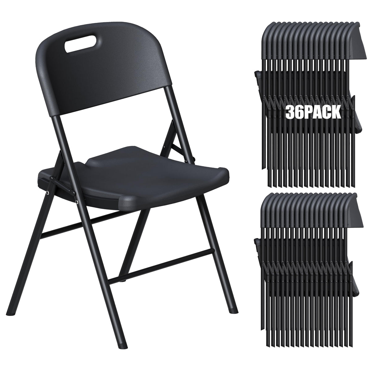 10 Pack White Folding Chairs for School Events Wedding Party Picnic