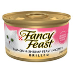 Fancy Feast Purina Gravy Lovers Poultry and Beef Grilled Gourmet Wet Cat Food Variety Pack - 3 oz. Cans,(Pack of 60)
