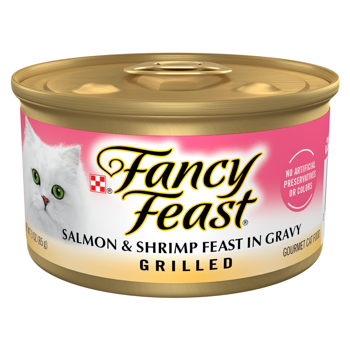 Fancy Feast Purina Gravy Lovers Poultry and Beef Grilled Gourmet Wet Cat Food Variety Pack - 3 oz. Cans,(Pack of 60)