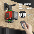 WEIDDW Laser Level 360° Green Cross Line Self Leveling Laser Measuring Tool