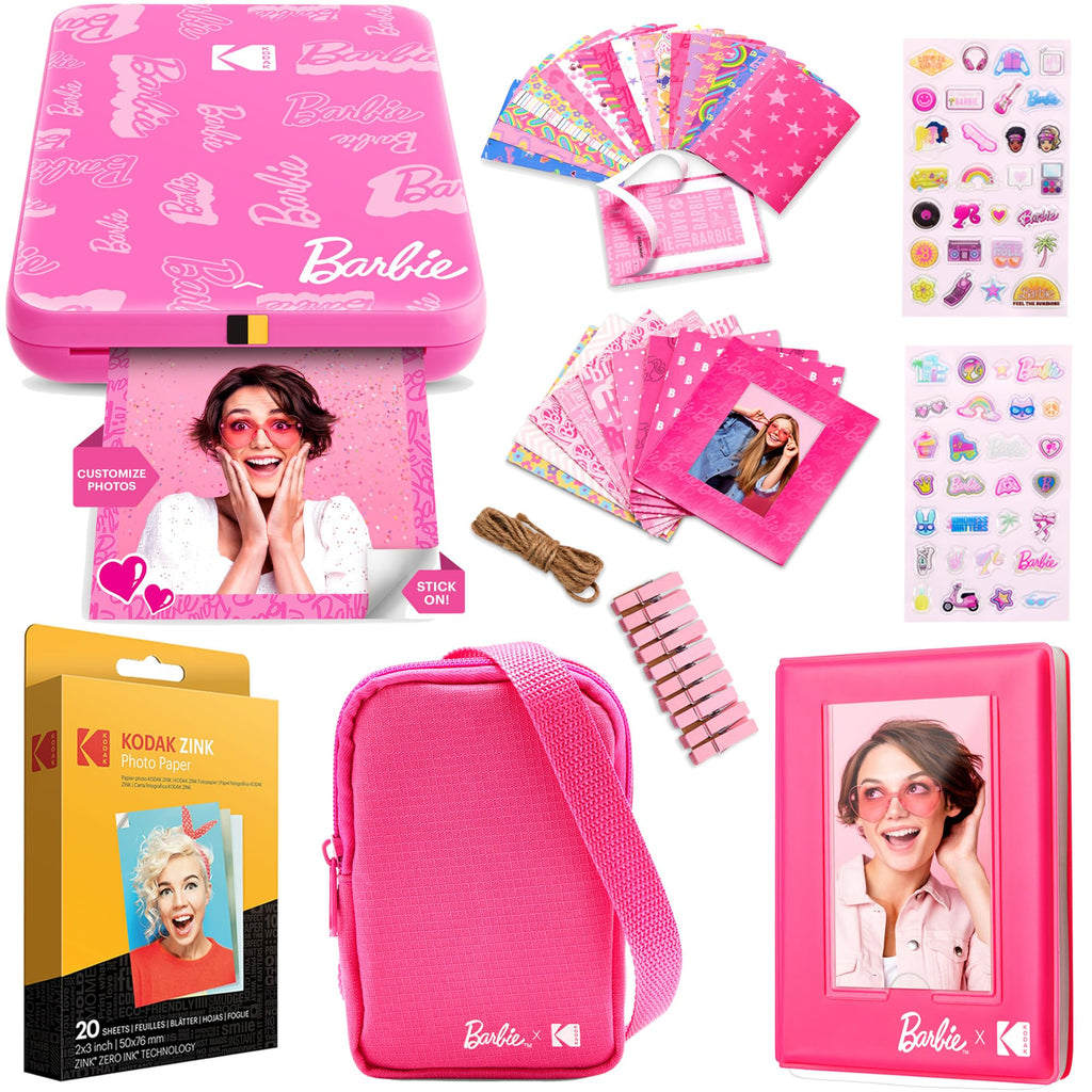 Kodak Step Instant Color Photo Printer with Bluetooth/NFC, ZINK Technology & Kodak App for iOS & Android (Pink) Starter Bundle