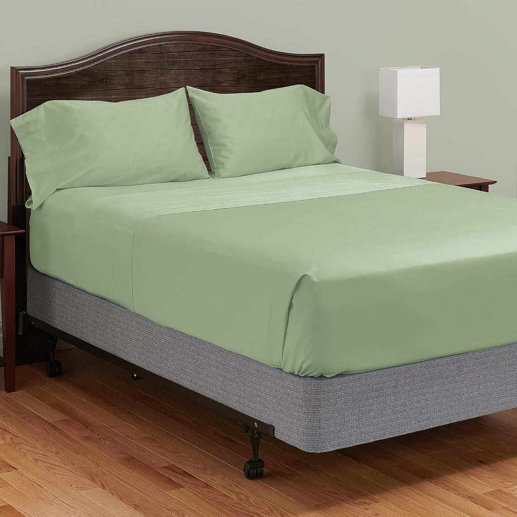 MyPillow Giza Dreams Bed Sheets, 100% Certified Giza Egyptian Cotton, Deep Pocket, Sateen Weave [Queen, Sage]