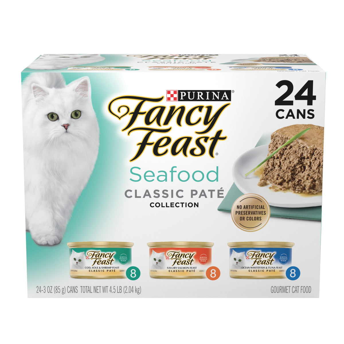 Fancy Feast Purina Gravy Lovers Poultry and Beef Grilled Gourmet Wet Cat Food Variety Pack - 3 oz. Cans,(Pack of 60)