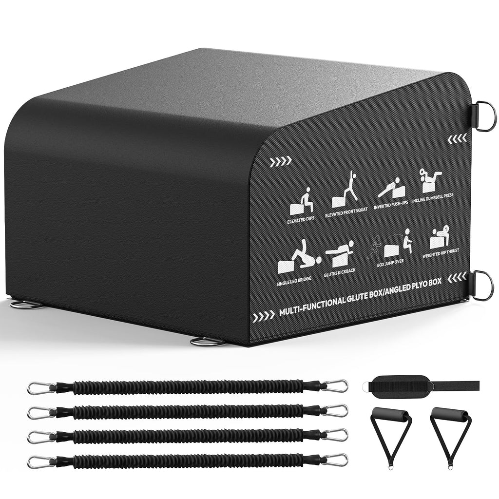 Hip Thrust Box Multifunctional Angled Glute Box for Hip Strength Ab Workout