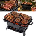 100% Cast Iron Hibachi Grill Charcoal, Hibachi Grill Outdoor, Oval
