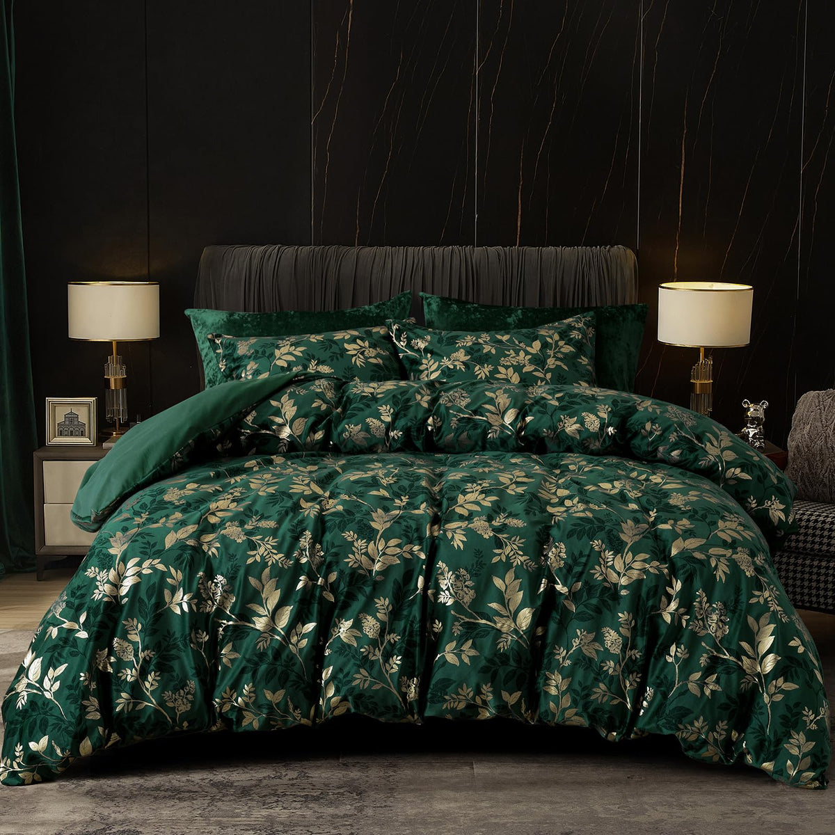 PHF Luxury Velvet Duvet Cover Set King Size, 3pcs 104" x 90", Cub