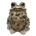 SUNGUARD Whimsical Toad Hollow Tall Stretch Jumbo Garden Frog Statues-Natural Brown