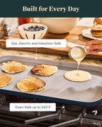 Caraway 19x12" Non-Stick Double Burner Griddle and Grill Press Set