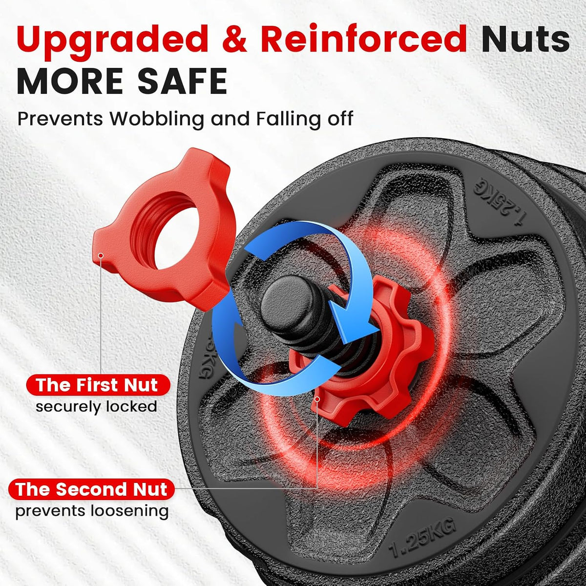 Adjustable Dumbbell Set, 20/33/45/70/90lbs Free Weight Set with Connector, 5-in-1 Dumbbell Set for Barbells, Kettlebells, Push up Stand, Weight Plate, Home Gym Suitable Men/Women