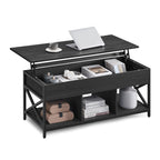 VASAGLE Lift Top Coffee Table with Storage Shelf, 3 Compartments