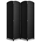 Sorbus Foldable Room Divider, Mesh Privacy Screen (6 Panel, Black)