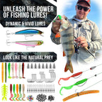 PLUSINNO Fishing Backpack with Tackle Box Fishing Gear Kit Tackle Bag