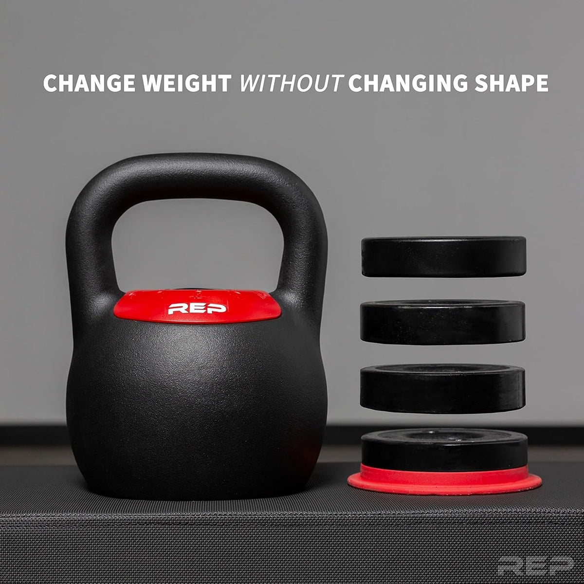Rep Fitness Adjustable Kettlebell | Weight Set for Home Gym | Strength Training Equipment for Men & Women | Compact Steel Bell with Ergonomic Handle | Choose 16 kg, 24 kg or 40 lb Models