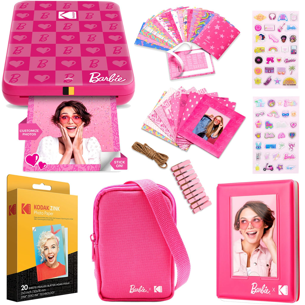 Kodak Step Instant Color Photo Printer with Bluetooth/NFC, ZINK Technology & Kodak App for iOS & Android (Pink) Starter Bundle