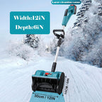 Brushless Motor Cordless Snow Shovel, 12-Inch Width, 21V Battery, 26ft Throwing Distance, Adjustable Handle & Chute for Easy Snow Removal on Sidewalks