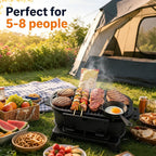 100% Cast Iron Hibachi Grill Charcoal, Hibachi Grill Outdoor, Oval
