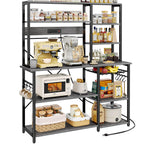 SUPERJARE Large Bakers Rack with Power Outlets, 39.6 Inches Microwave Stand