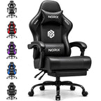 Video Gaming Chair for Adults with Footrest, Ergonomic Computer Chair,Black