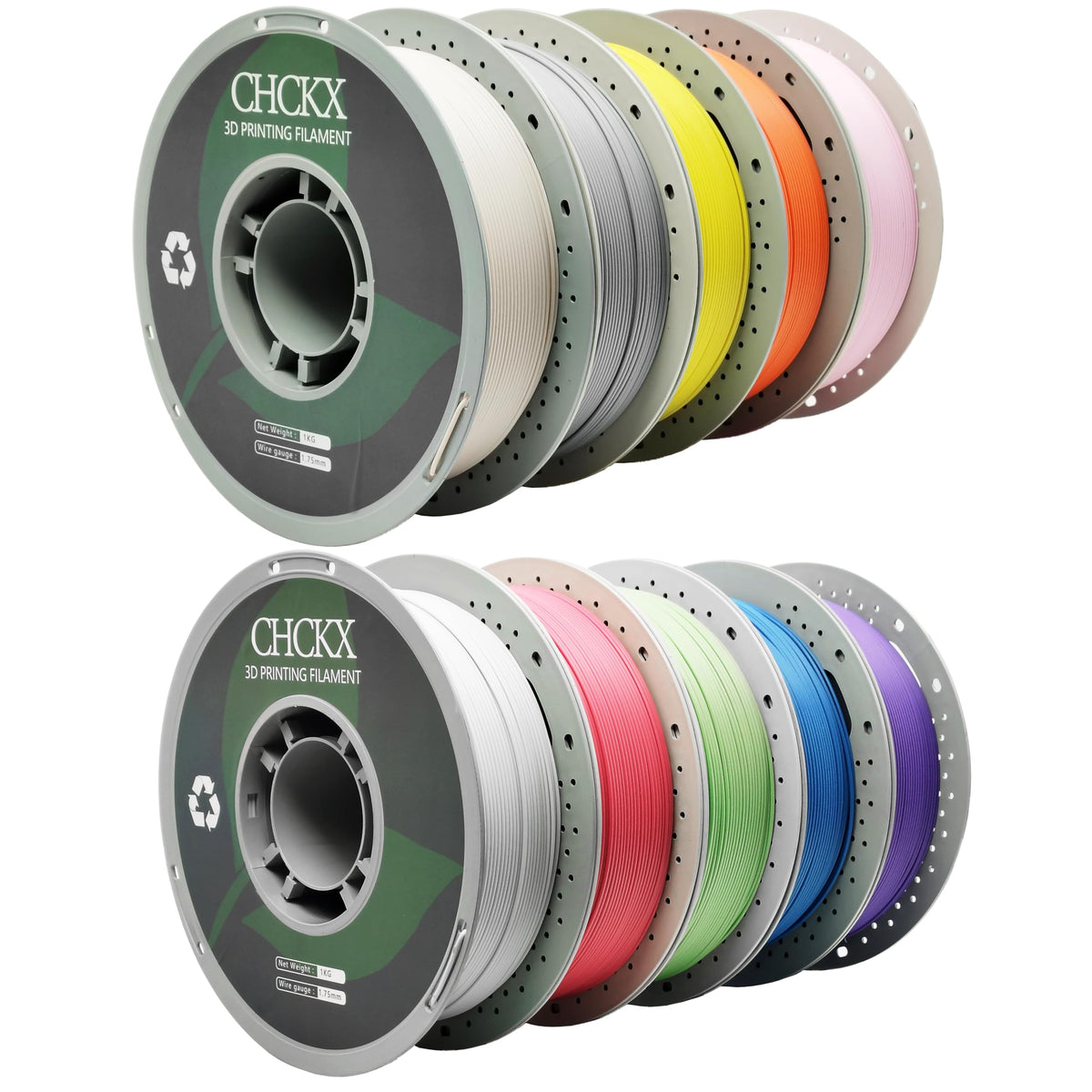 PETG 3D Printer Filament Bundle, 16Rolls,Dimensional Accuracy +/- 0.03 mm, 1kg Spool(2.2lbs), 1.75 mm Fit for Most 3D Printers,16-Multicolor Assortment