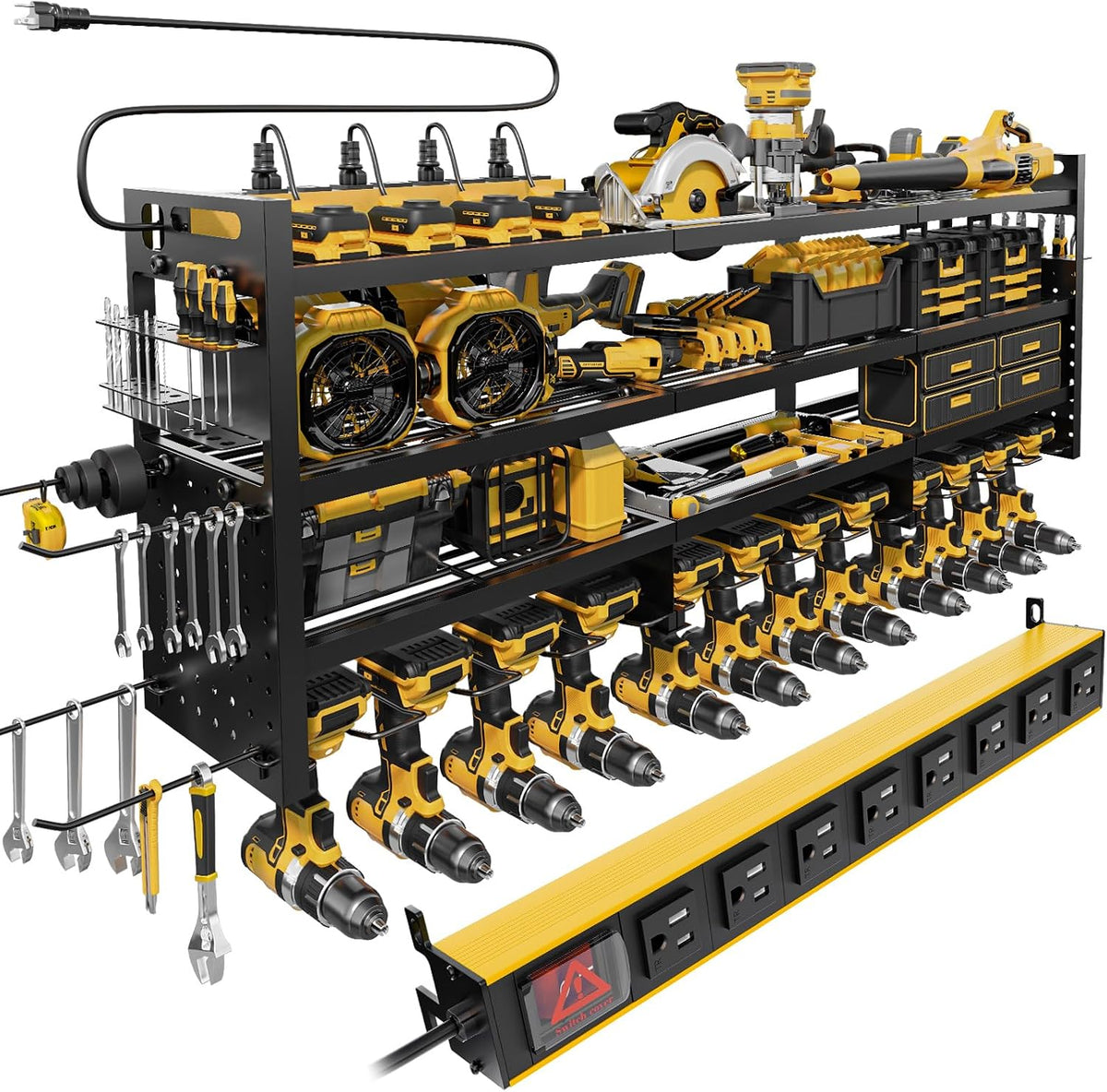 Large 49''Wide Power Tool Organizer Wall Mount, Charging Station