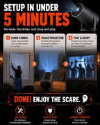 Scary Decorations Halloween Window Projector，black：With Effect fabric