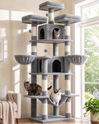 Globlazer Big XXL Cat Tower for Indoor Multiple Cats, F80, Dark Grey