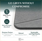 Extra Large Diatomaceous Earth Stone Bath Mat (31.5” x 19.7”) Dark Gray XL