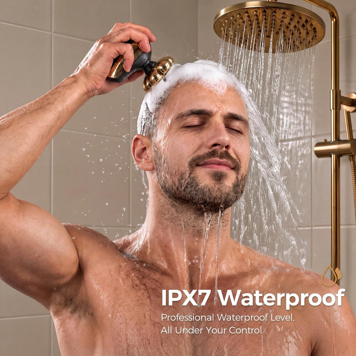 SHPAVVER Head Shavers for Bald Men: 5-in-1 Grooming Kit - 7D Floating Magnetic Removable Head Electric Razor - IPX7 Wet/Dry Shaving with LED Display, Type-C Fast Charging for Travel