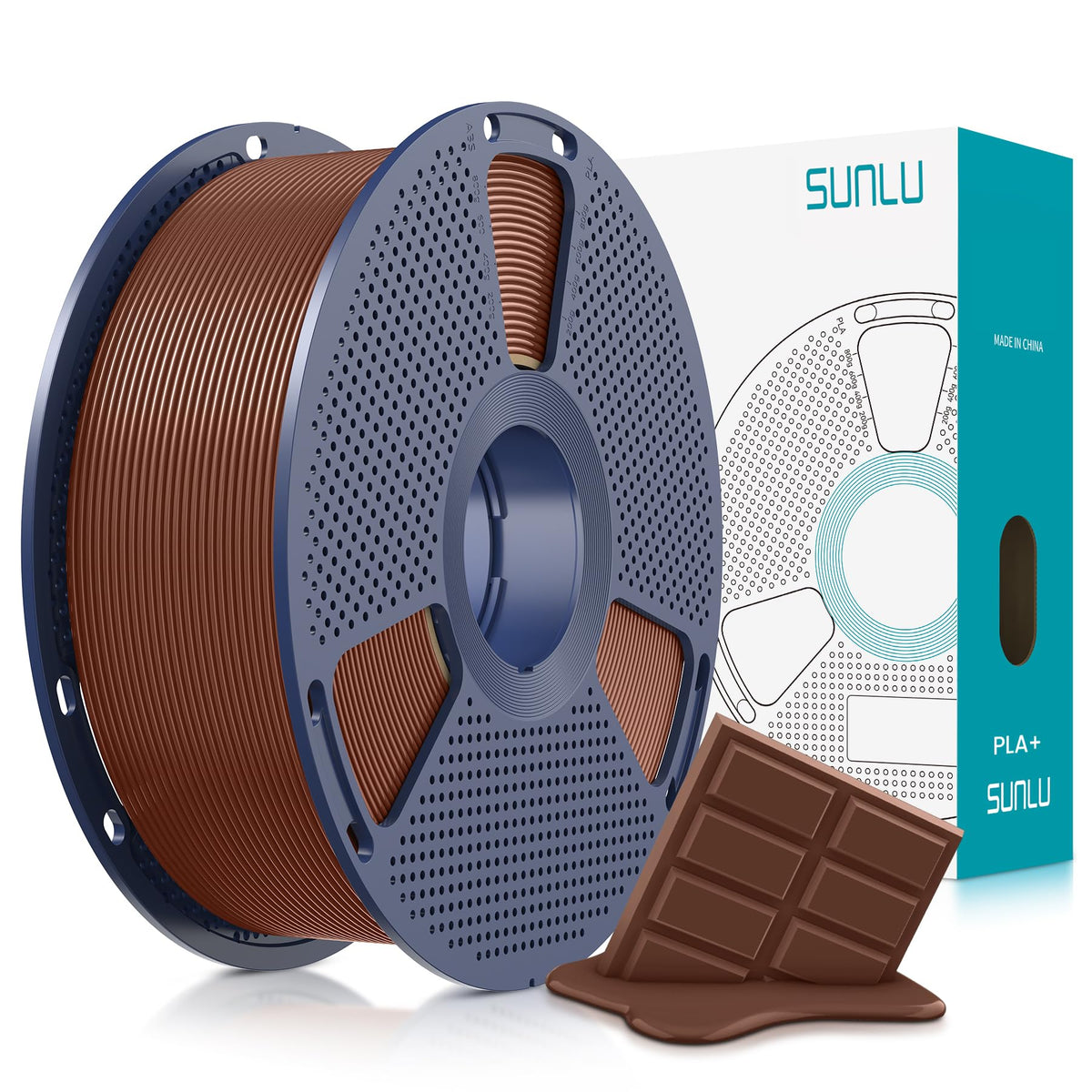 SUNLU PLA Plus Filament 1.75mm, 10KG Bundle, Black & White