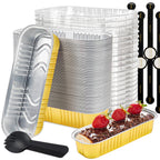 Mini Cake Pans with Lids, 600 Pack Pink 6.8oz for Picnic Desserts