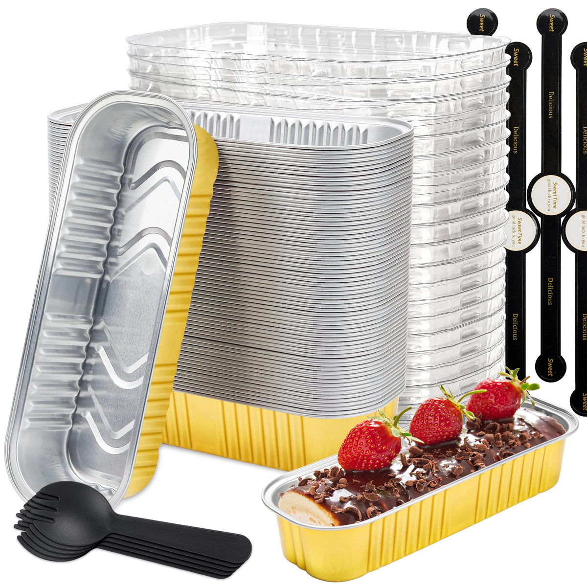 Mini Cake Pans with Lids, 600 Pack Pink 6.8oz for Picnic Desserts