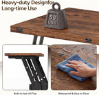 31.5'' Lift Top Coffee Table with Storage Bench, Rustic Brown