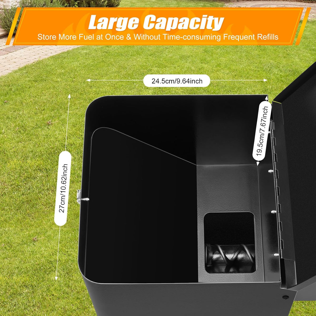 Pellet Smoker Hopper Assembly Kit, 250W 120V Electric Wood Pellet Grill Vertical Pellet Smoker Conversion Kit with Digital Temperature Controller for BBQ Smoke Bake Roast, 180℉- 500℉ Adjustment