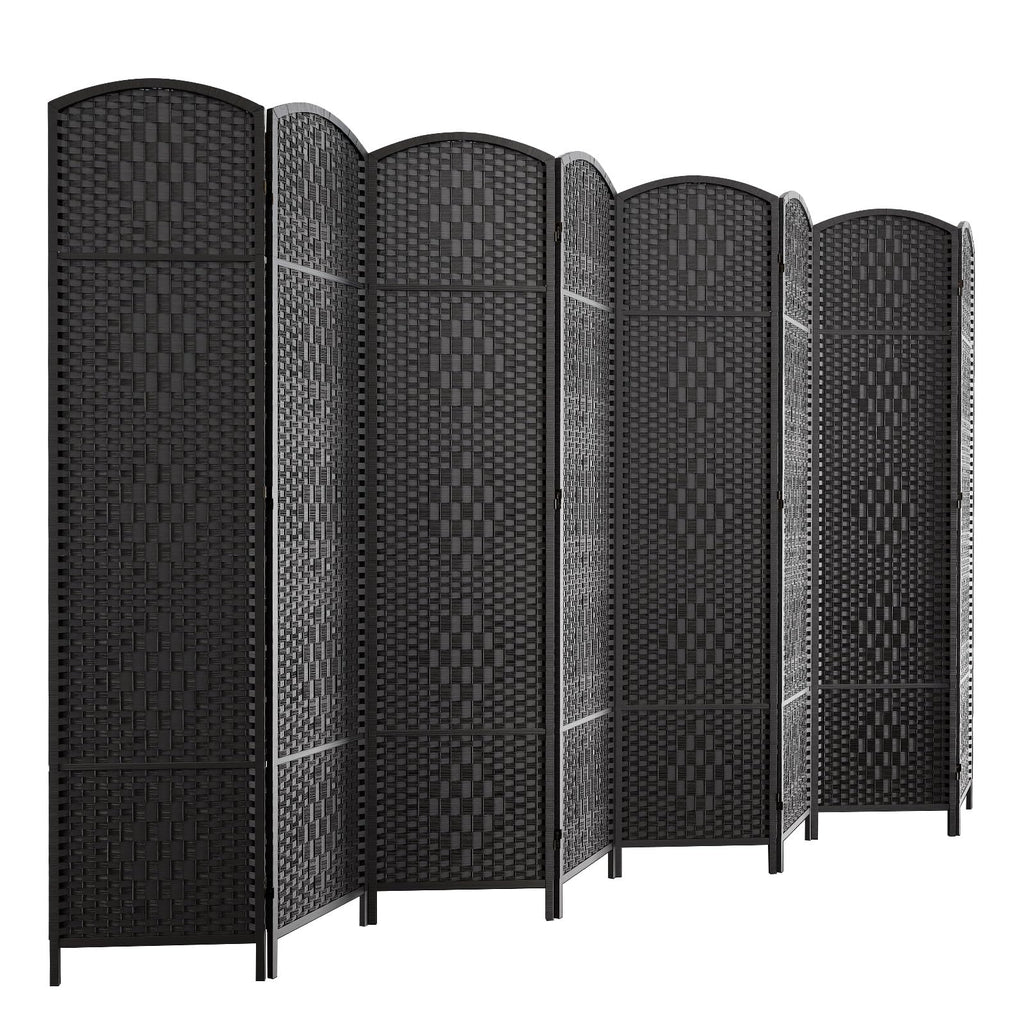 HALLYBEE Room Divider Panel,8 Panel Partition Room Dividers, Dark Mocha