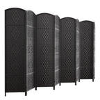 HALLYBEE Room Divider Panel,8 Panel Partition Room Dividers, Dark Mocha
