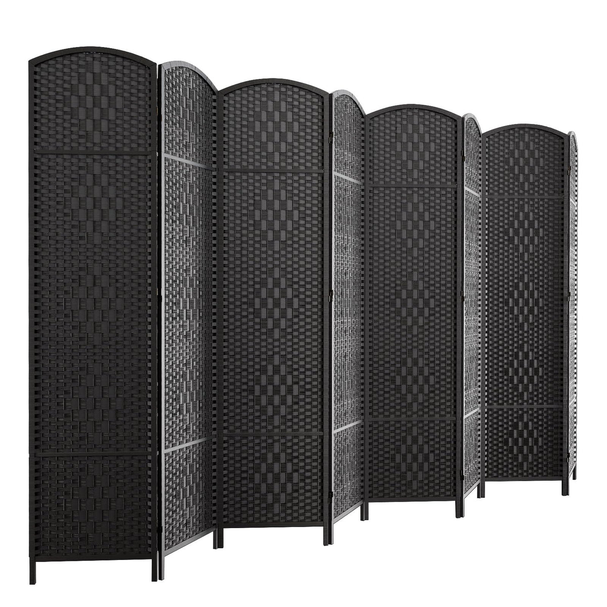 HALLYBEE Room Divider Panel,8 Panel Partition Room Dividers, Dark Mocha