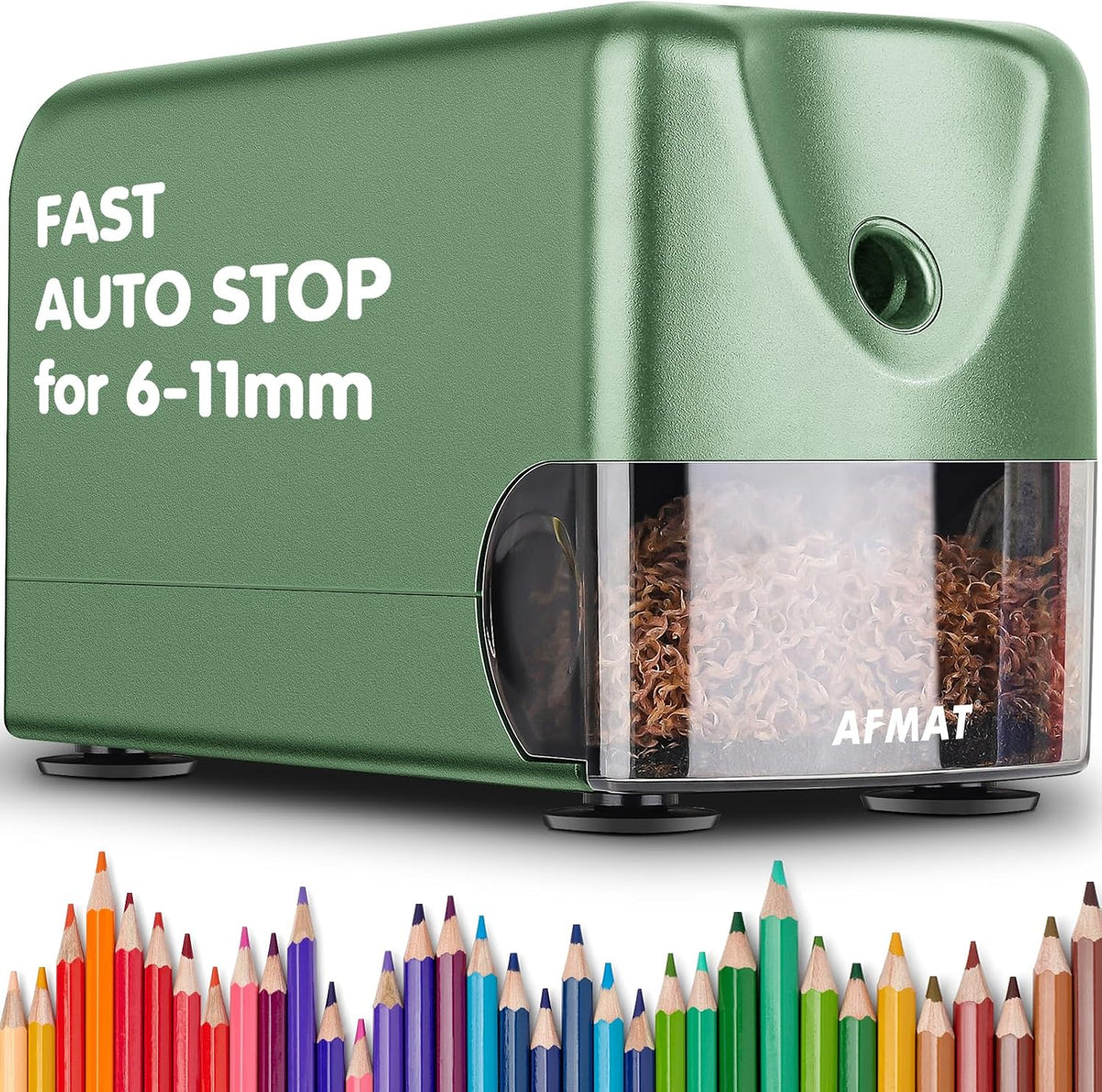 AFMAT Heavy Duty Electric Pencil Sharpener, 2 Pack (Blue + Green)